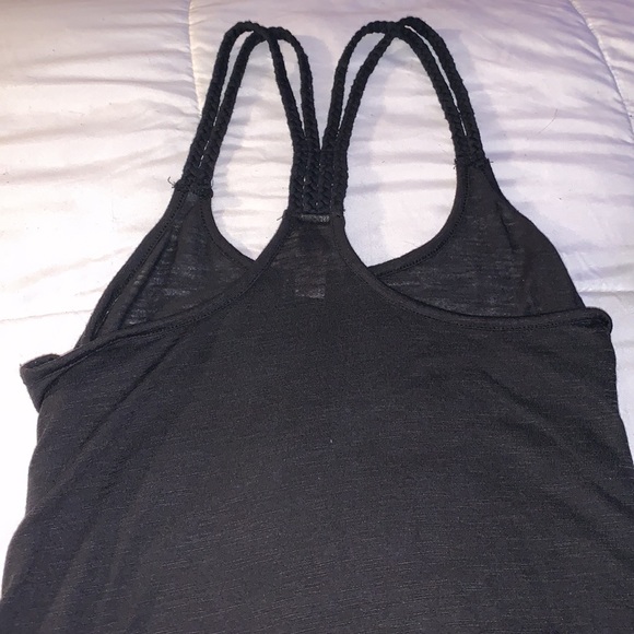 Black Palm Tree Spaghetti Strap Tank Top - Like New - Picture 4 of 5